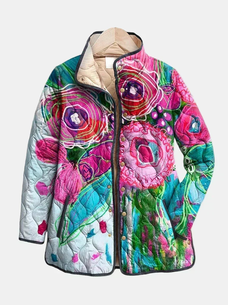 Élodie | Veste Matelassée Aquarelle Florale Lucie