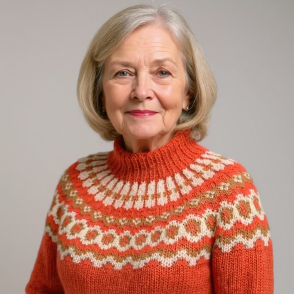 SYLVIE | Pull Col Montant Jacquard Christine