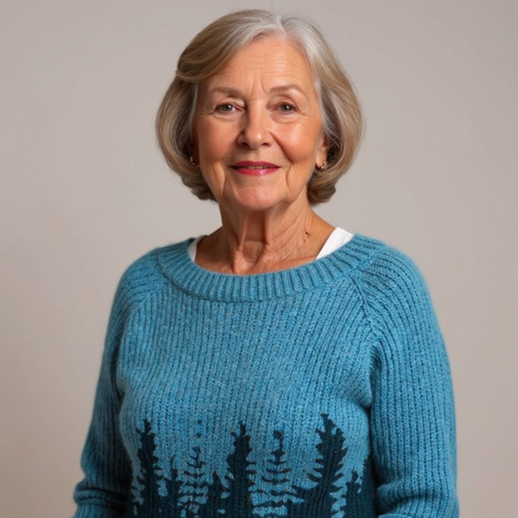 SYLVIE | Pull Maille Motif Forêt Brigitte