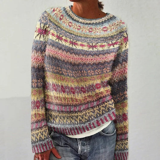 SYLVIE | Pull Maille Rayures Pastel Nicole