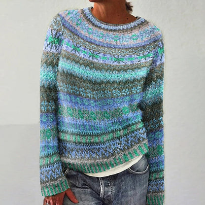 SYLVIE | Pull Maille Chinée Océan Florence