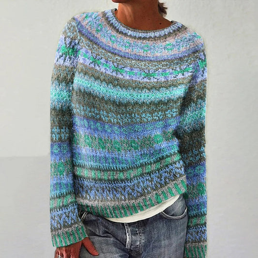 SYLVIE | Pull Maille Chinée Océan Florence
