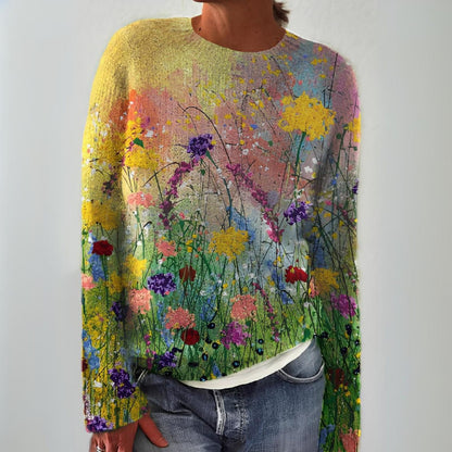 SYLVIE | Pull Maille Prairie Fleurie Manon