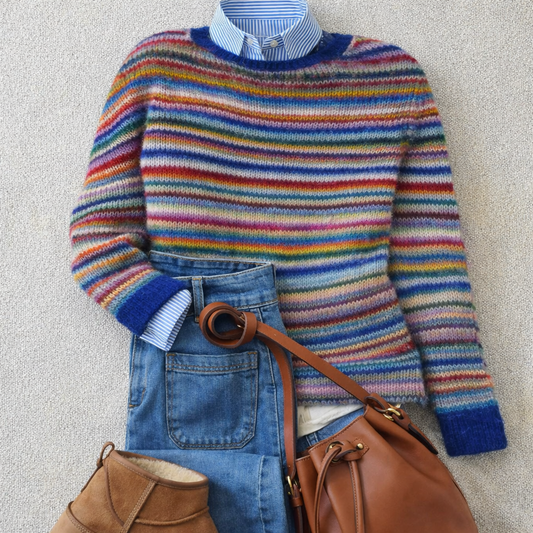 SYLVIE | Pull Maille Rayures Multicolores Isabelle