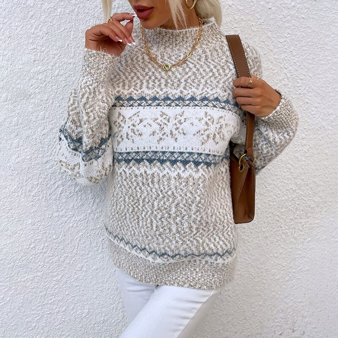 SYLVIE | Pull Col Montant Flocons Margot
