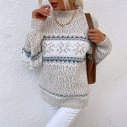 SYLVIE | Pull Col Montant Flocons Margot