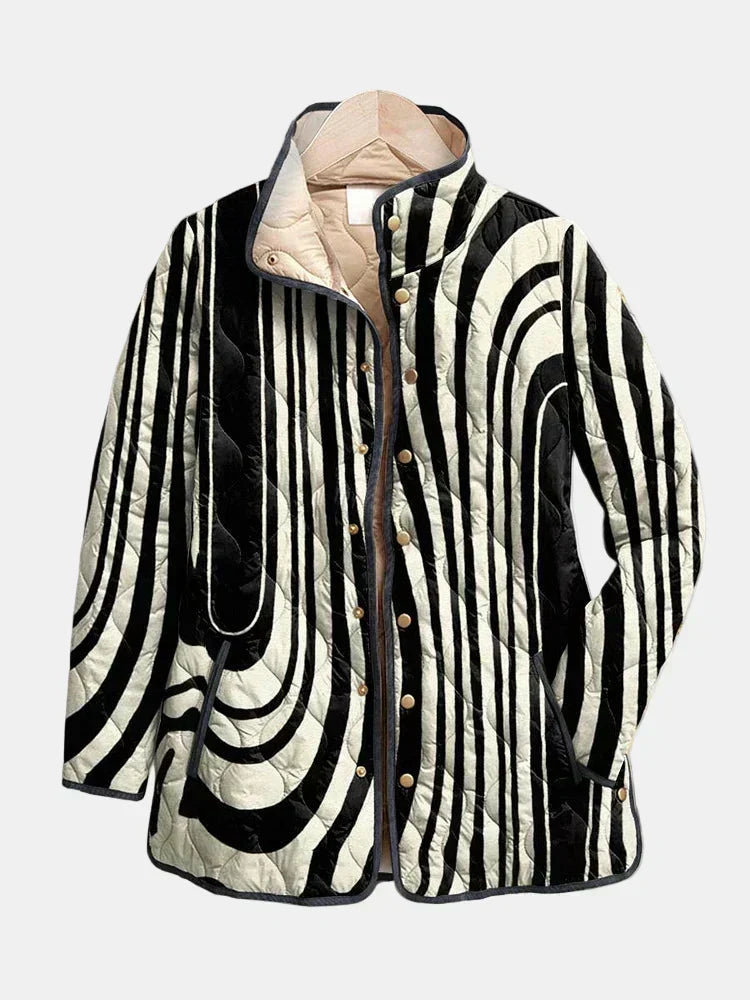 DELACROIX | Veste Matelassée Graphique Zébrée Sylvie
