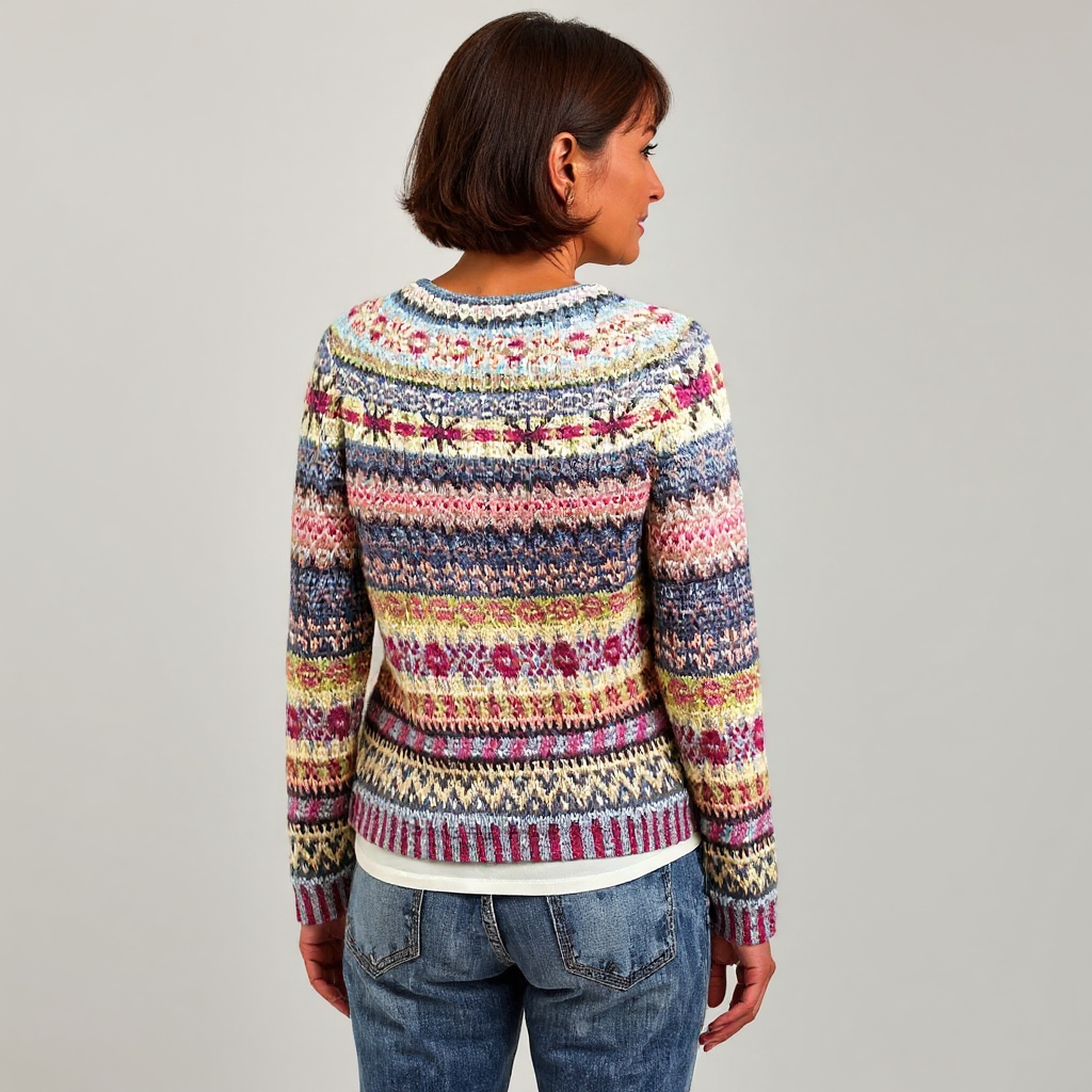 SYLVIE | Pull Maille Rayures Pastel Nicole