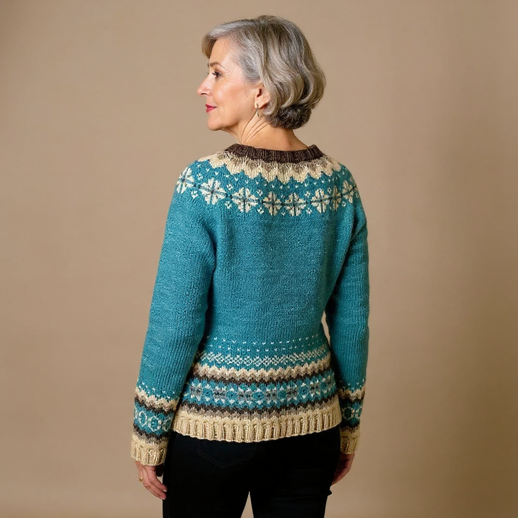 SYLVIE | Gilet Maille Boutonné Nordique Charlotte