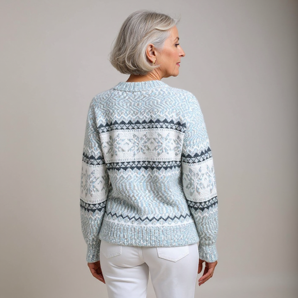 SYLVIE | Pull Col Montant Flocons Margot