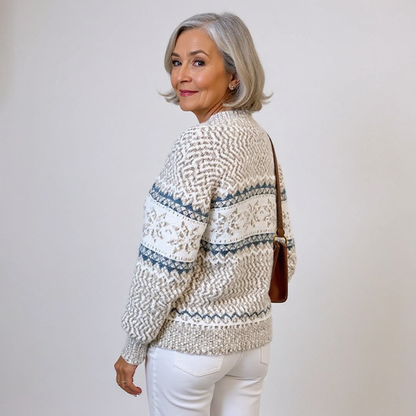 SYLVIE | Pull Col Montant Flocons Margot