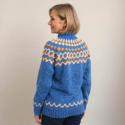 SYLVIE | Pull Col Montant Jacquard Christine