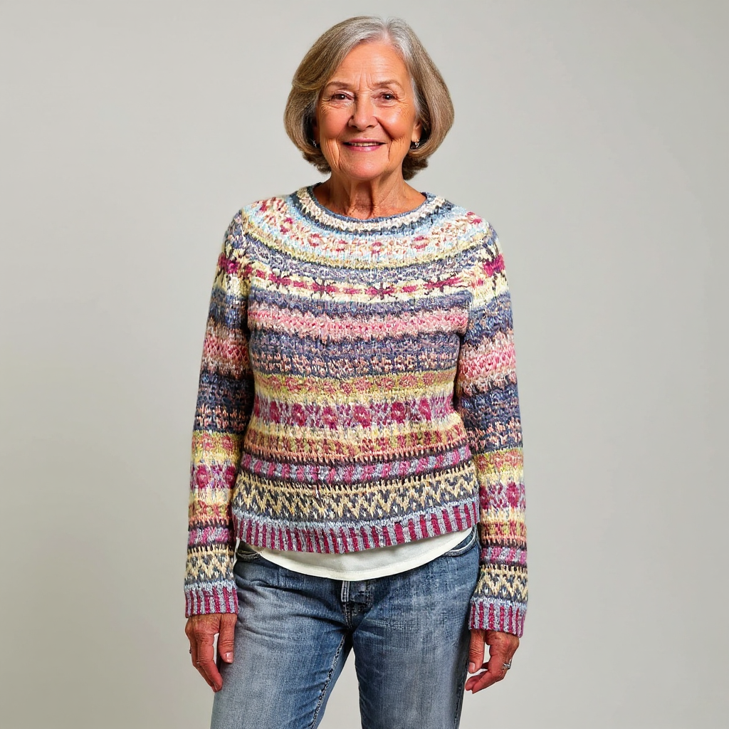 SYLVIE | Pull Maille Rayures Pastel Nicole