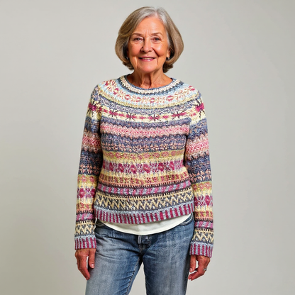 SYLVIE | Pull Maille Rayures Pastel Nicole