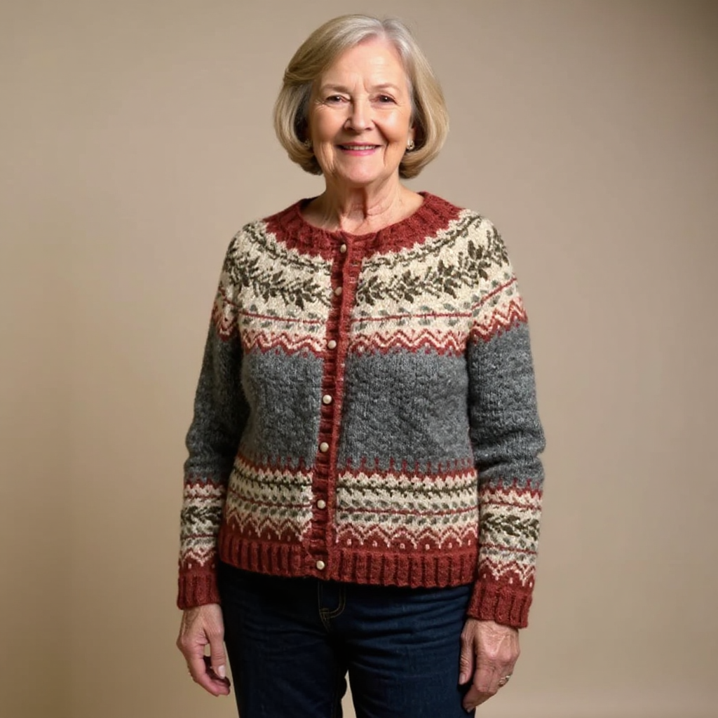 SYLVIE | Gilet Maille Boutonné Jacquard Catherine