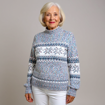 SYLVIE | Pull Col Montant Flocons Margot