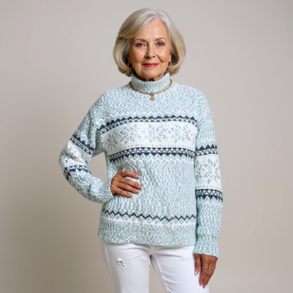 SYLVIE | Pull Col Montant Flocons Margot