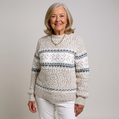 SYLVIE | Pull Col Montant Flocons Margot