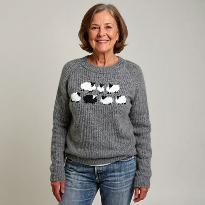 SYLVIE | Pull Maille Petits Moutons Lucie