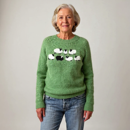 SYLVIE | Pull Maille Motif Moutons Mathilde