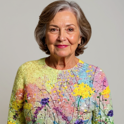 SYLVIE | Pull Maille Prairie Fleurie Manon