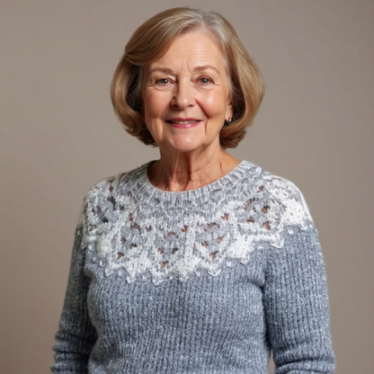 SYLVIE | Pull Maille Empiècement Givré Léa