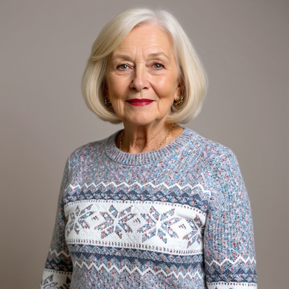 SYLVIE | Pull Col Montant Flocons Margot