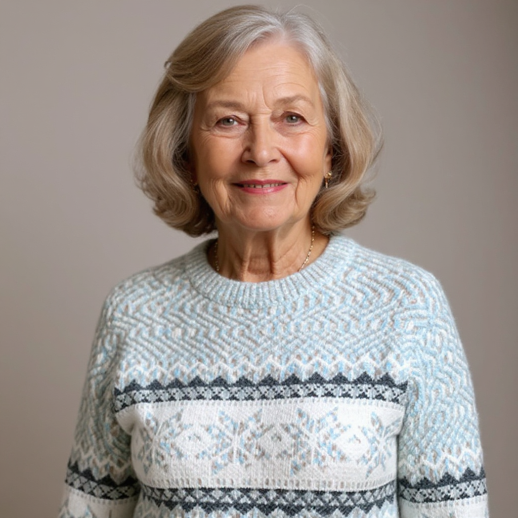 SYLVIE | Pull Col Montant Flocons Margot