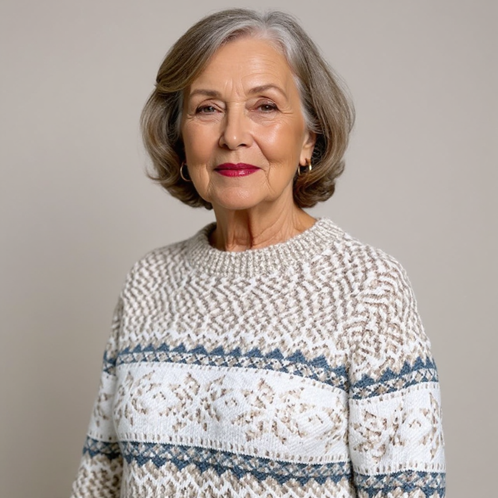 SYLVIE | Pull Col Montant Flocons Margot