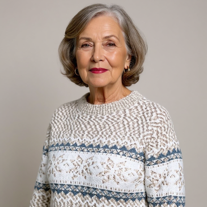SYLVIE | Pull Col Montant Flocons Margot