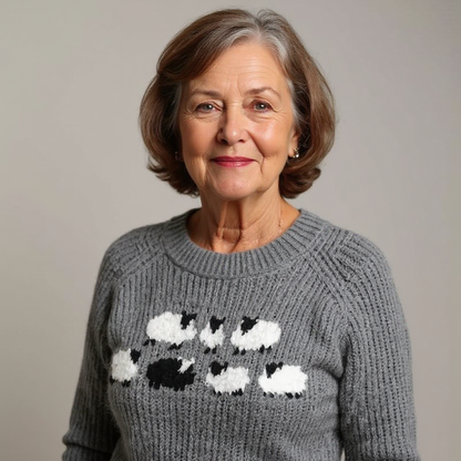 SYLVIE | Pull Maille Petits Moutons Lucie