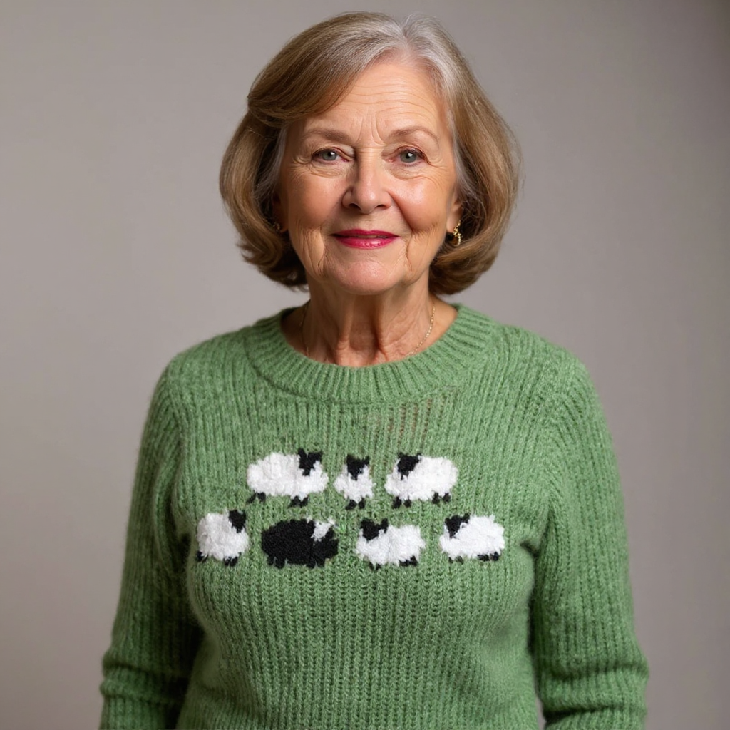 SYLVIE | Pull Maille Motif Moutons Mathilde