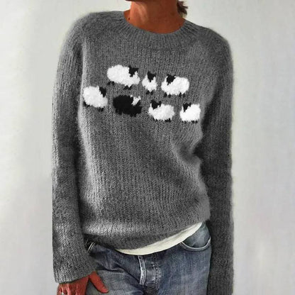 SYLVIE | Pull Maille Petits Moutons Lucie